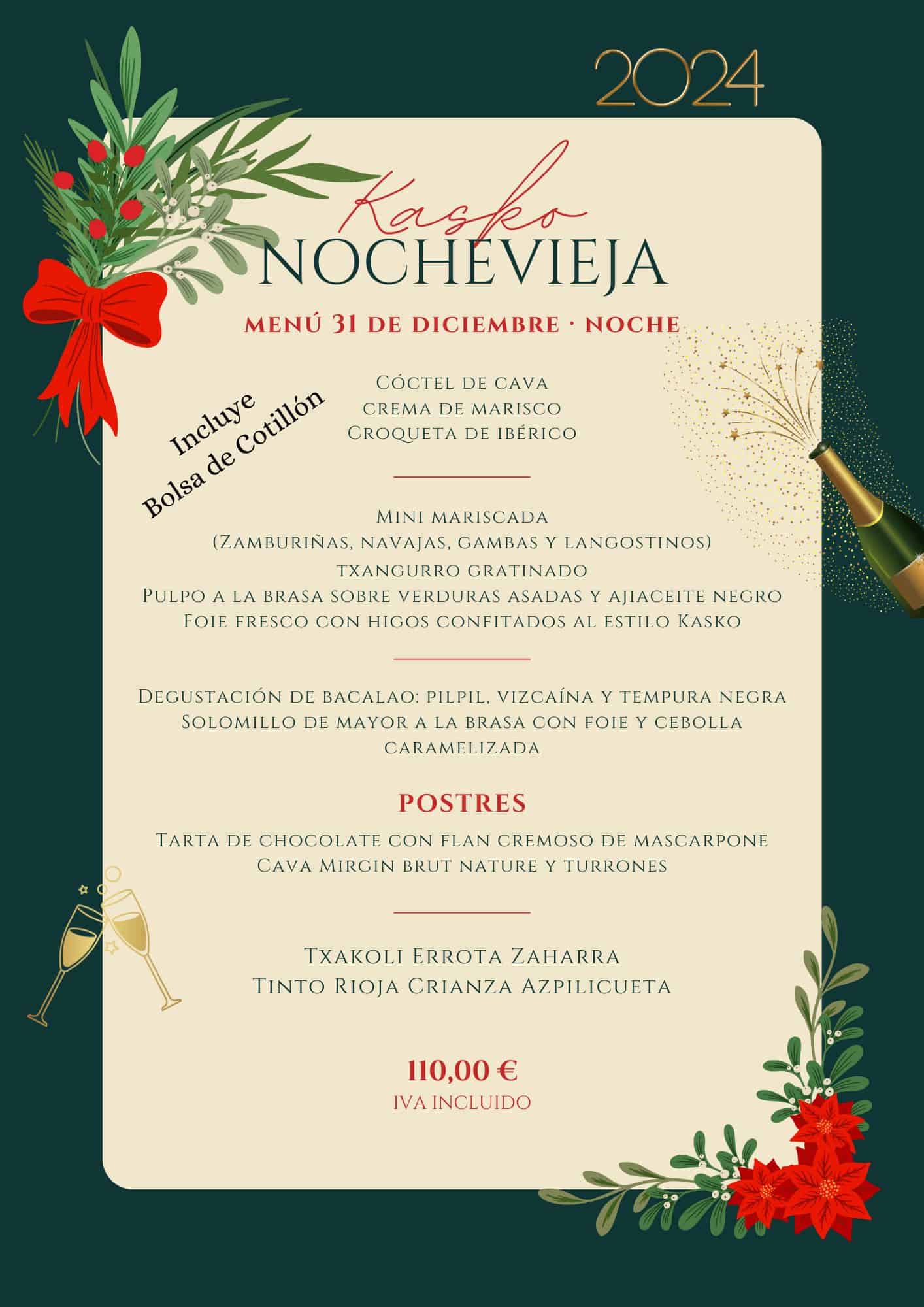 Menú Nochevieja 2023-24